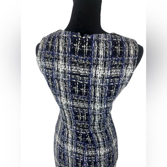 NWOT DKNY TWEED PRINTED ASYMMETRICAL BUTTON PLAID BUSINESS DRESS WOMENS SIZE 2 - Picture 11 of 14